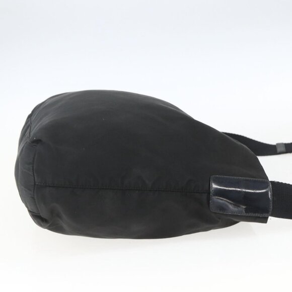 Authentic PRADA Shoulder Bag Nylon Black Silver - Picture 12 of 16